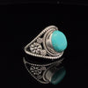 Sterling Silver Kingman Turquoise Ring Size 7
