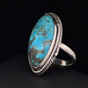 Sterling Silver Kingman Turquoise Ring Size 7