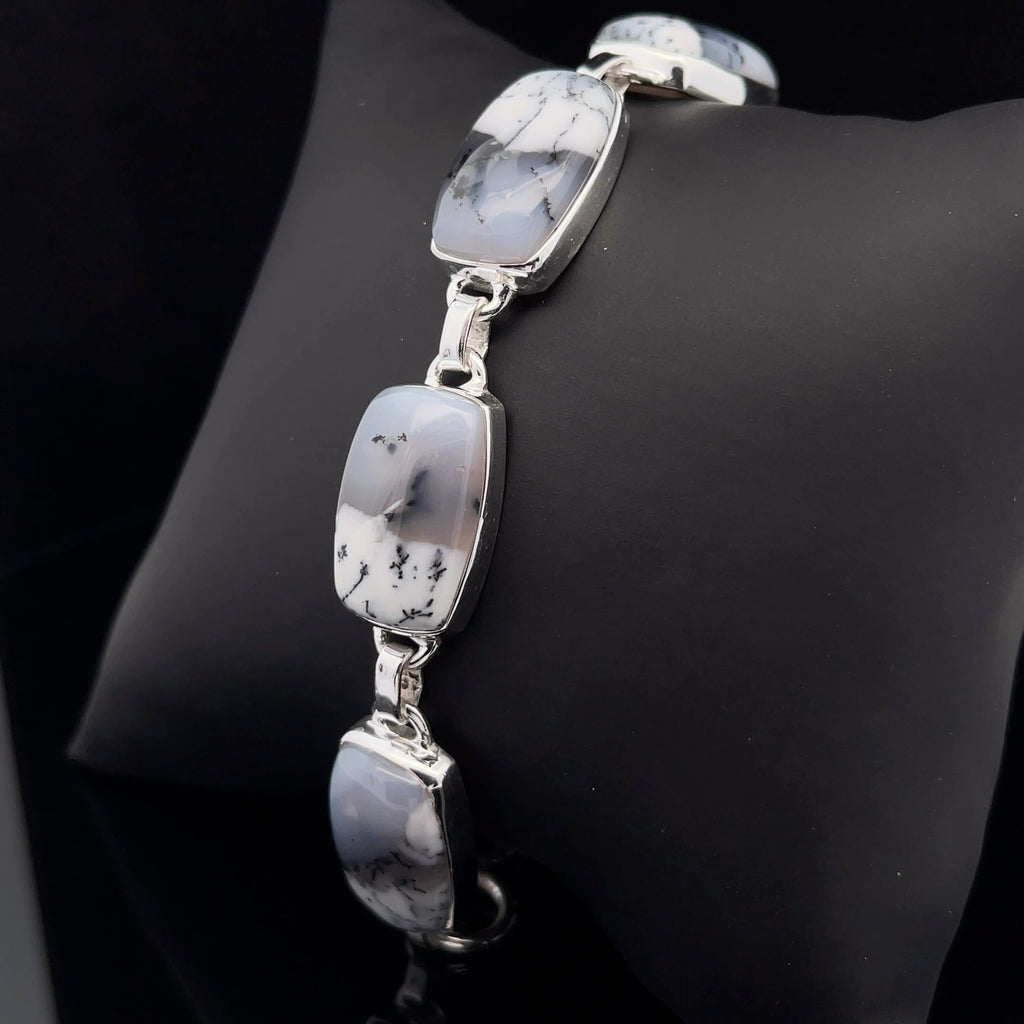 Sterling Silver Dendritic Opal Bracelet