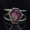 Sterling Silver Trapiche Amethyst Cuff Bracelet