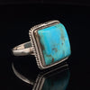 Sterling Silver Kingman Turquoise Ring Size 10