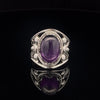 Sterling Silver Amethyst Ring Size 7