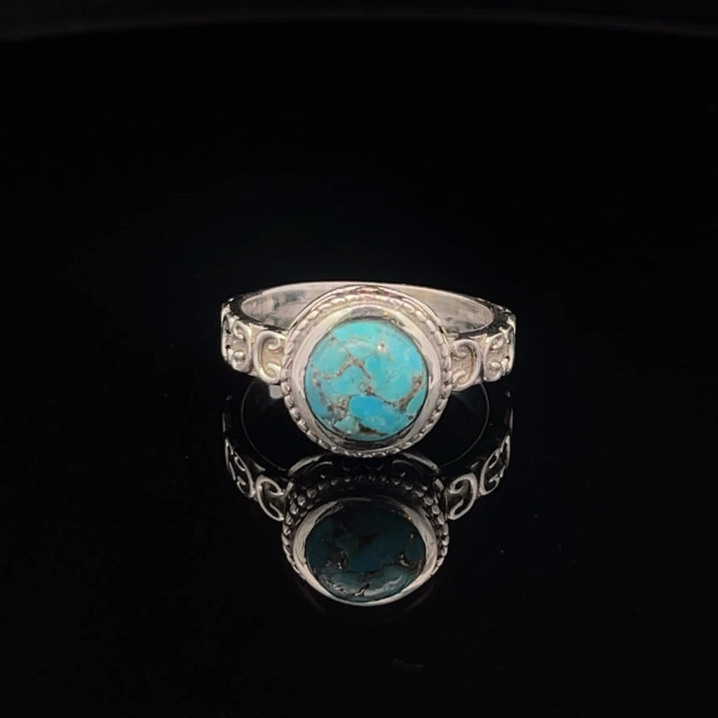 Sterling Silver Turquoise Ring Size 7