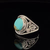Sterling Silver Kingman Turquoise Ring Size 6.5