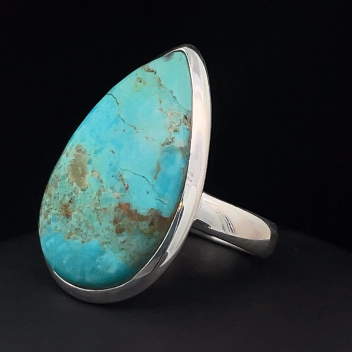 Sterling Silver Kingman Turquoise Ring Size 7