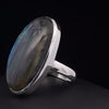 Sterling Silver Labradorite Ring Size 8