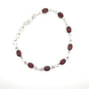 Sterling Silver Faceted Garnet Bracelet