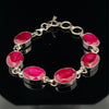Sterling Silver Ruby Bracelet