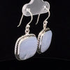 Sterling Silver Blue Lace Agate Earrings