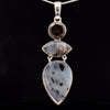 Sterling Silver Montana Agate and Smoky Quartz Pendant