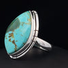 Sterling Silver Kingman Turquoise Ring Size 7
