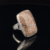 Sterling Silver Fossil Dinosaur Bone Ring Adjustable