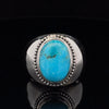 Sterling Silver Kingman Turquoise Ring Size 13