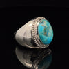 Sterling Silver Kingman Turquoise Ring Size 10