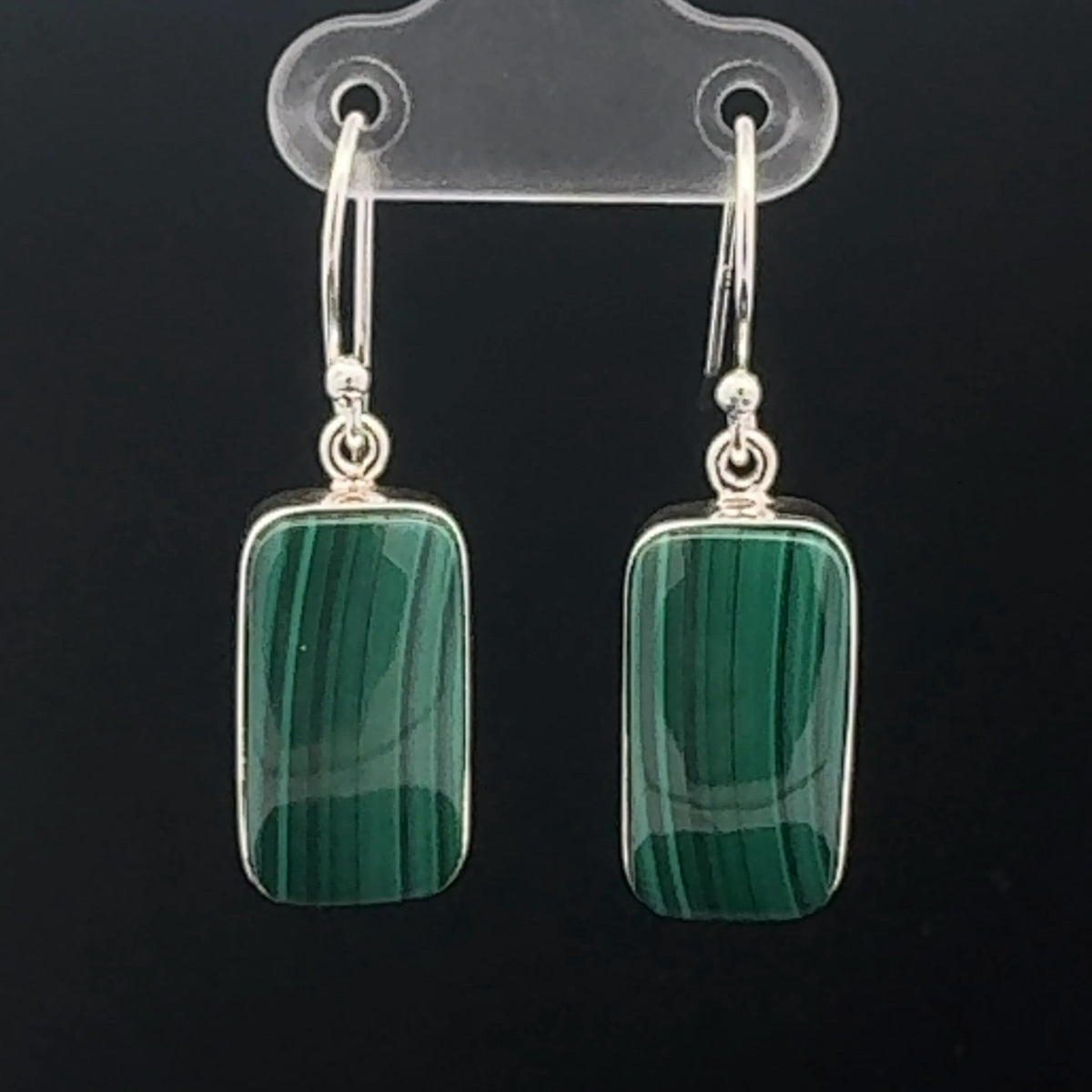Sterling Silver Malachite Earrings