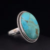 Sterling Silver Kingman Turquoise Ring Size 9.5