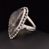 Sterling Silver Tourmalated Quartz Ring Size 8