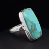 Sterling Silver Kingman Turquoise Ring Size 5.5