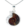 Sterling Silver Fossilized Ammonite Pendant