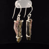 Sterling Silver Carved Watermelon Tourmaline Earrings