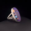 Sterling Silver Copper Purple Turquoise Ring Size 7
