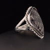 Sterling Silver Tourmalated Quartz Ring Size 8