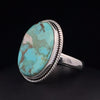 Sterling Silver Kingman Turquoise Ring Size 9.5
