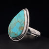 Sterling Silver Kingman Turquoise Ring Size 10