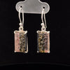 Sterling Silver Carved Watermelon Tourmaline Earrings