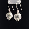 Sterling Silver Faceted Green Amethyst Earrings