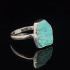 Sterling Silver Raw Turquoise Ring Size 10