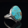 Sterling Silver Kingman Turquoise Ring Size 10