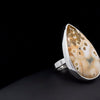 Sterling Silver Large Ocean Jasper Ring Adjustable