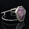 Sterling Silver Trapiche Amethyst Cuff Bracelet