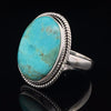 Sterling Silver Kingman Turquoise Ring Size 10