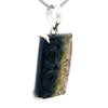 Sterling Silver Carved Watermelon Tourmaline Pendant