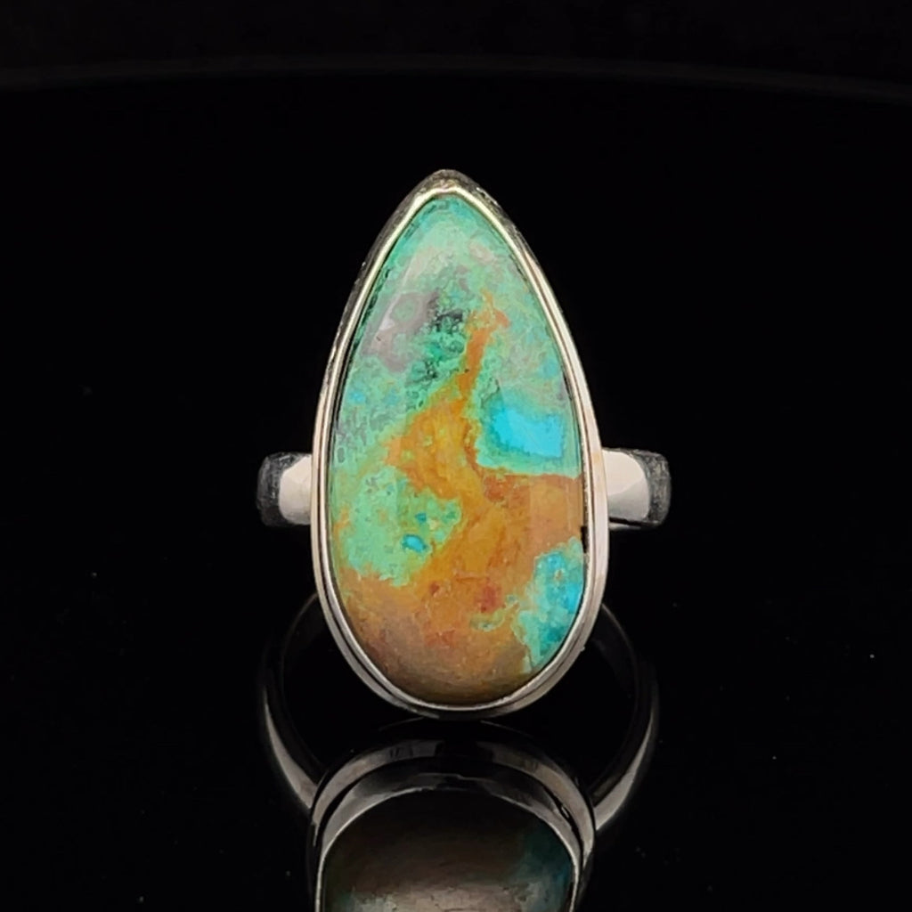 Sterling Silver Chrysocolla Ring Size 7
