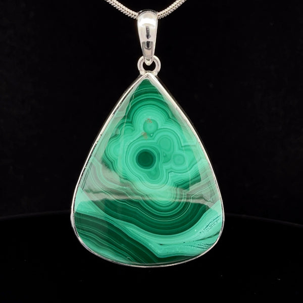Sterling Silver Malachite Pendant