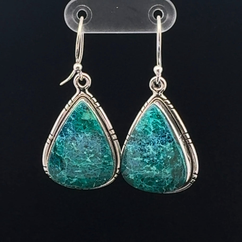 Sterling Silver Azurite Earrings