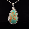 Sterling Silver Raw Kingman Turquoise Pendant