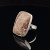 Sterling Silver Fossil Dinosaur Bone Ring Adjustable