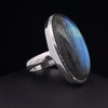 Sterling Silver Labradorite Ring Size 8