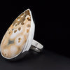 Sterling Silver Large Ocean Jasper Ring Adjustable