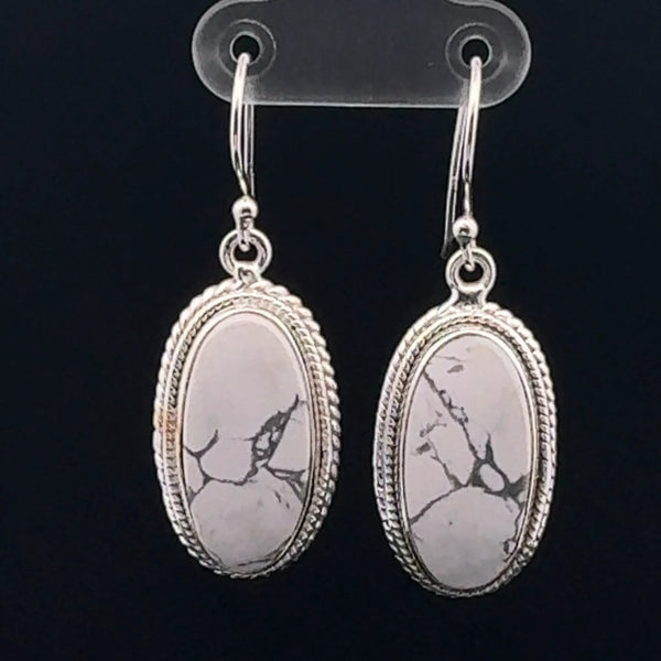 Sterling Silver Howlite Earrings