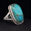 Sterling Silver Kingman Turquoise Ring Size 8
