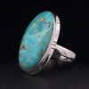 Sterling Silver Kingman Turquoise Ring Size 9
