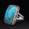 Sterling Silver Kingman Turquoise Ring Size 9.5