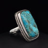 Sterling Silver Kingman Turquoise Ring Size 5
