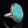 Sterling Silver Kingman Turquoise Ring Size 10