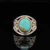 Sterling Silver Kingman Turquoise Ring Size 6.5